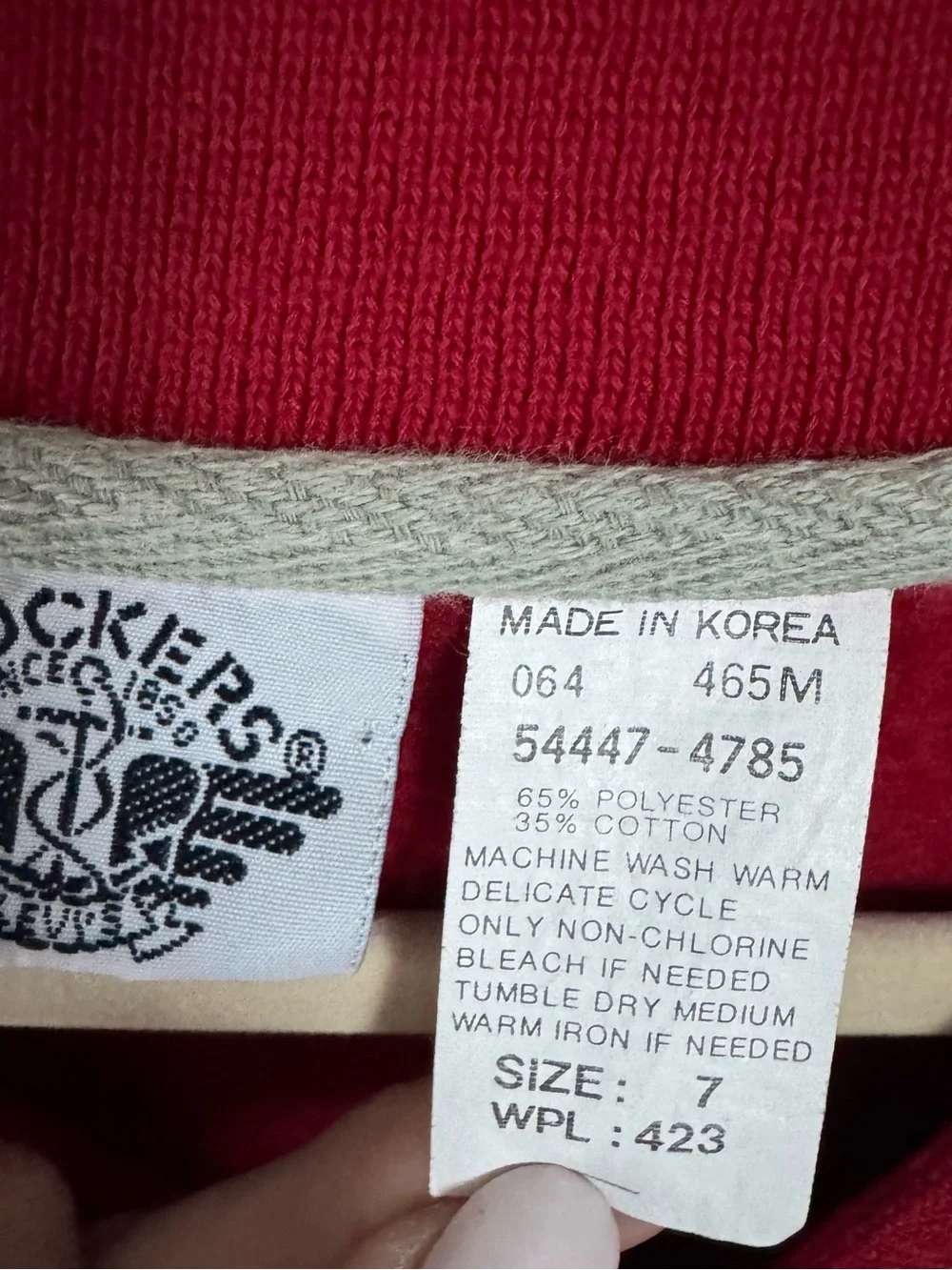 Dockers Vintage Boys Button Up Red Cardigan Size 7Y